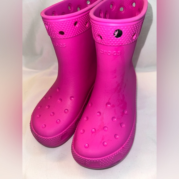 CROCS Pink Rain & Snow Boots with Waterproof Design - Picture 3 of 6